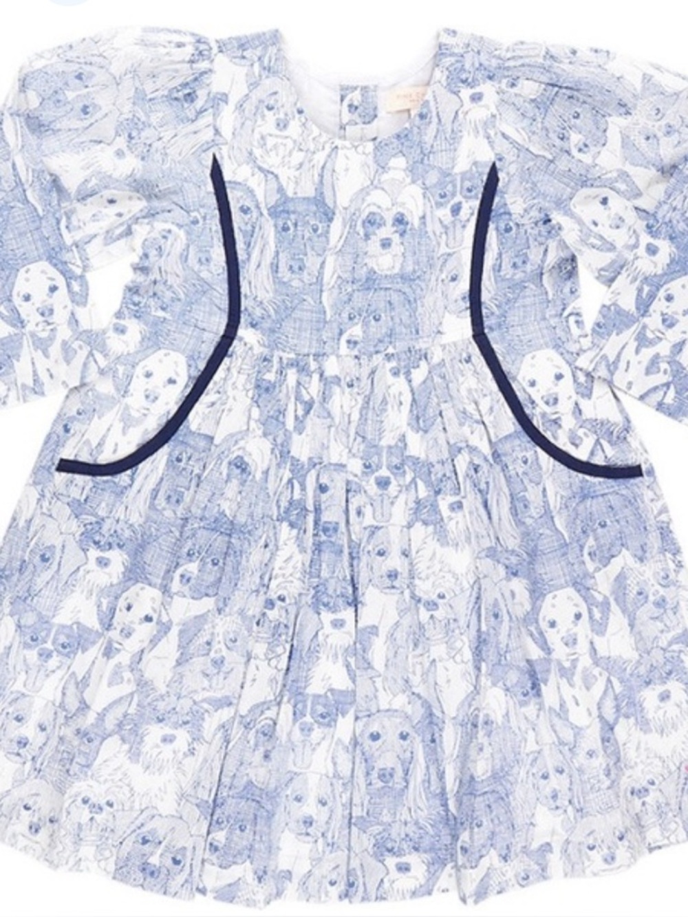 Pink Chicken girls' Eden dress features a "Dogs A Plenty" print size 10